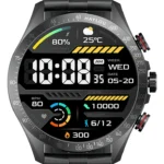 Reloj inteligente SmartWatch Hayloi Solar Pro Pantalla Amoled Deportivo , Con Llamada, funcion SOS, Asistente De Voz, 2atm, Reproducción De Música, Ls18,Aprueba de agua Negro